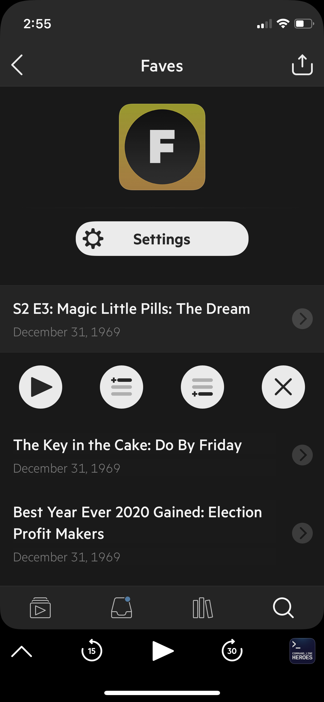 Viewing the feed in a podcast app